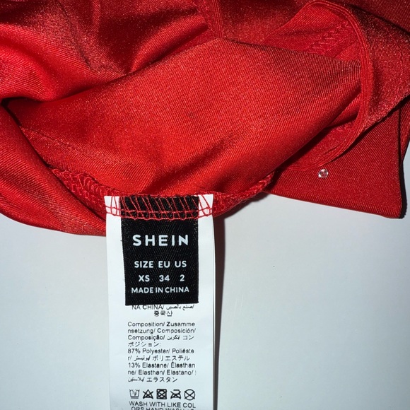 SHEIN Red Rhinestone Mini Dress - Picture 5 of 5